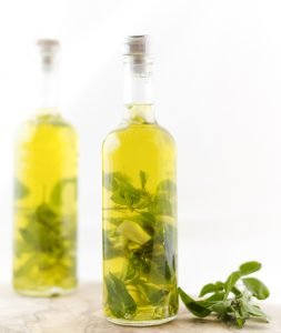 Basil and Garlic oil at Kalliopi Kitchen, Rhodes